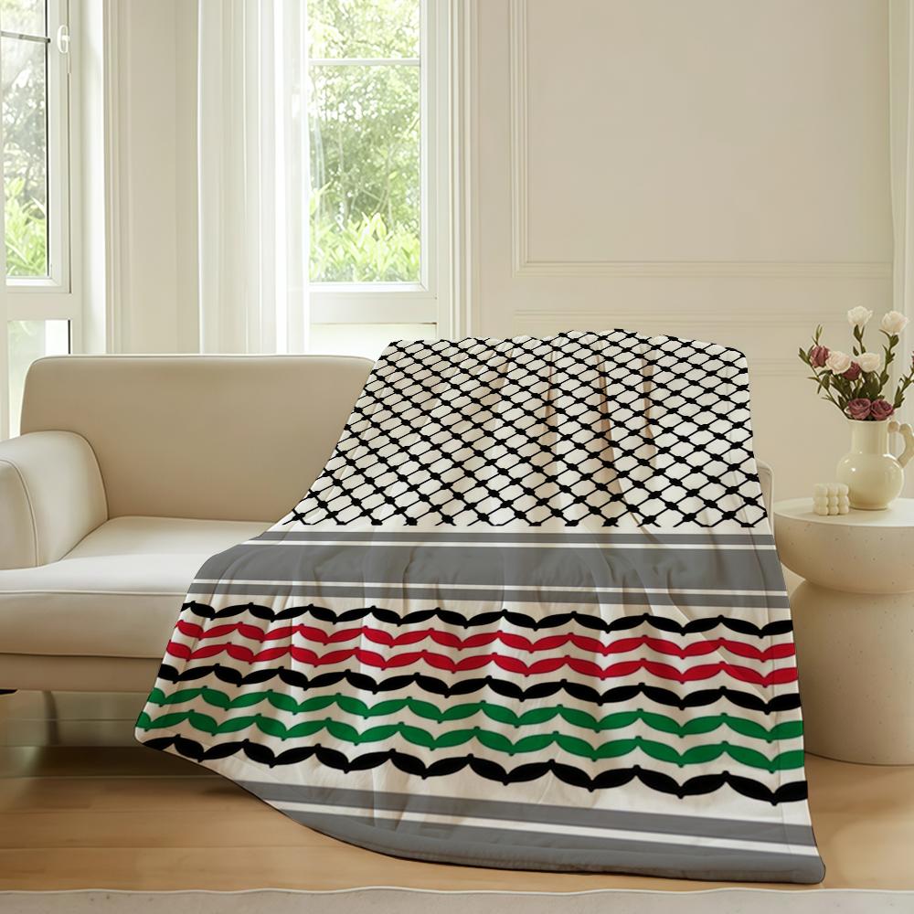 Fashion Hattah Keffiyeh Blanket Warm Soft Suitable For Bedroom Sofa Bed Living Room Office Travel Camping Gifts