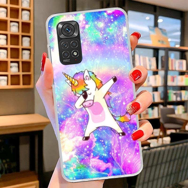 Pink Unicorn Rainbow Cover Phone Case For Xiaomi Redmi Note 15 14 13 12 11 10 Pro Plus 14S 12S 11S 11T 11E 10S Soft Fundas Shell