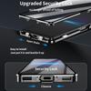 For Sony Xperia 1 VII Case Clear Tempered Glass+Metal+PC Back Magnetic Adsorption Phone Cover