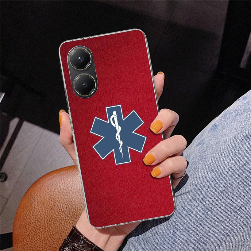 EMT EMS Medical Rescue Phone Case For Xiaomi Poco X7 X6 X5 Pro F7 Ultra Redmi 15C 15 13C 13 12C 12 10 10A 10C 9 9A 9C 9T Cover P