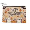 Festive Desktop Storage Bag Bag, with Halloween Pumpkin Ghost Print, Smooth Durable Zippered Case Zipper Canvas Makeup for Travel Cosmetic Organizer