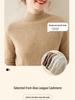 Women's Thick Cashmere Knit Sweater - Half High Neck, Solid Color, Loose Fit, Autumn/Winter