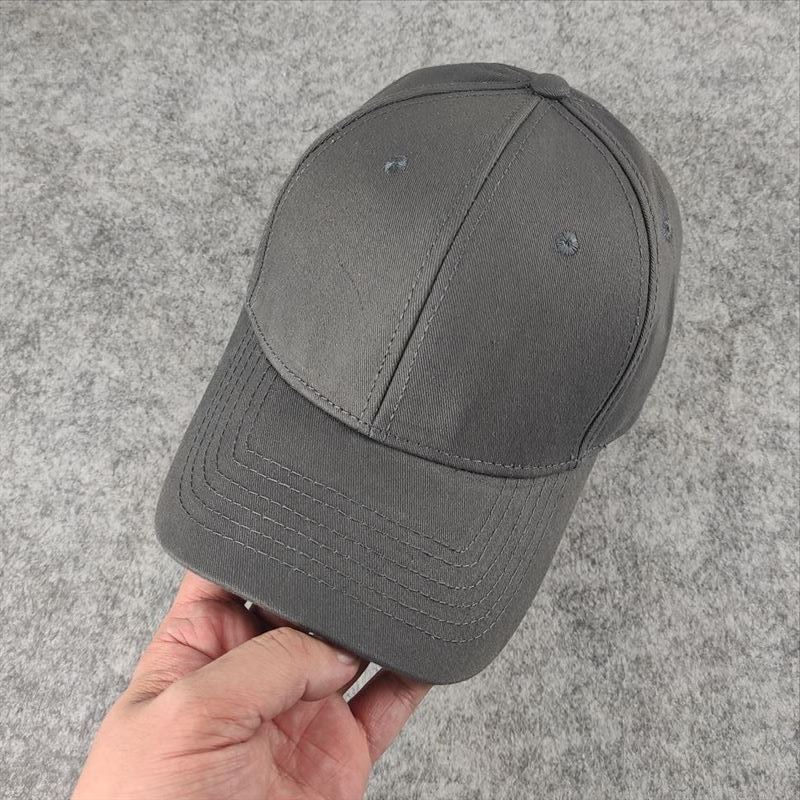 Hard Top Cotton Baseball Cap Big Head Circumference Men's Hat Solid Color Cap Autumn and Winter New Couple Hat