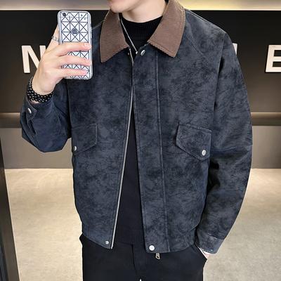 Leather Jacket Men's Motorcycle Style Fashionable Men's Jacket