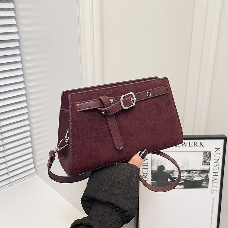 Retro Style Simple Matte Shoulder Small Square Bag Women's Bag New Small Bag Versatile Messenger Bag