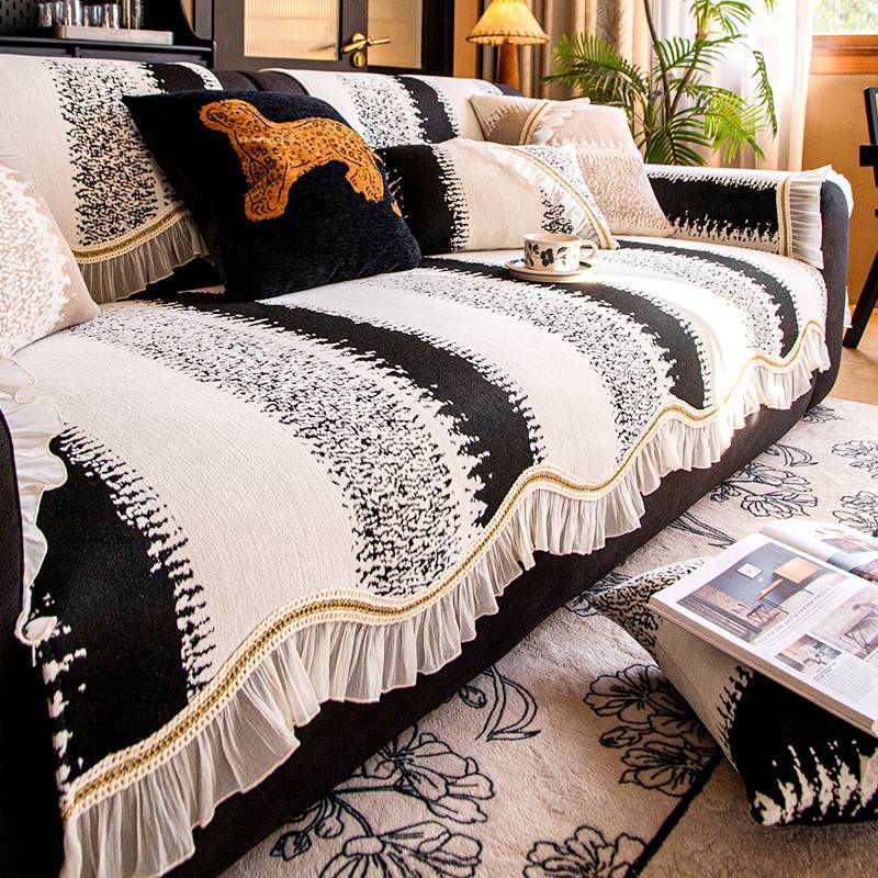 

Special-Shaped Skirt Sofa Cover Cloth, High-End Sense, Four-Season Universal Sofa Seat Cushion New Fixed Non-Slip Sofa Cushion 70*70cm