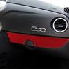 Red Carbon Fiber Interior Glove Box Panel Cover Trim Sticker For 12-15 Fiat 500