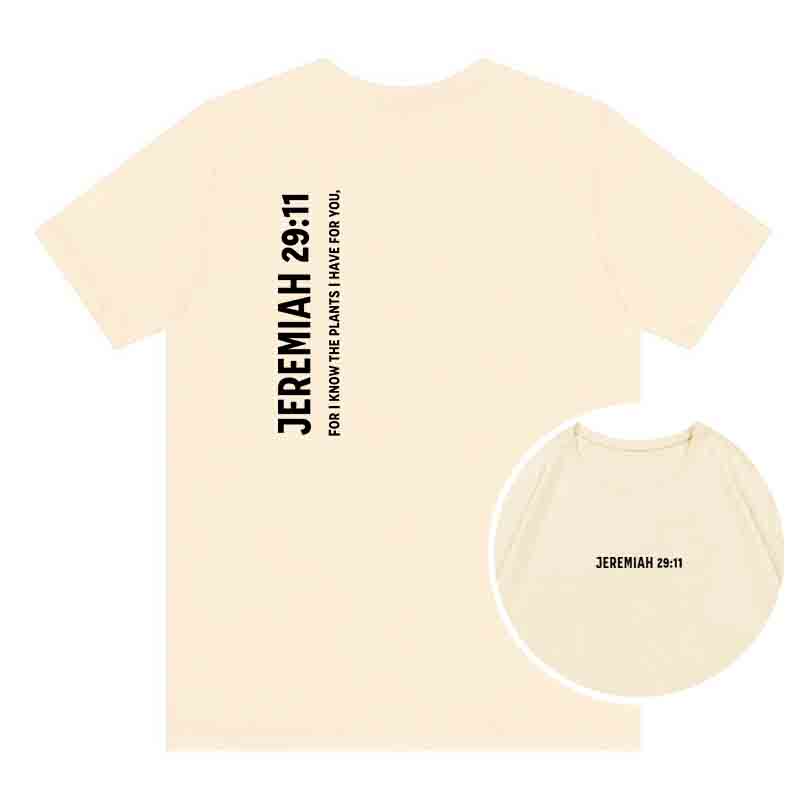 100 Cotton Jeremiah Bible Verse Tee Unisex Inspirational Religious Gift TShirt Scripture Jesus Faith Based Apparel