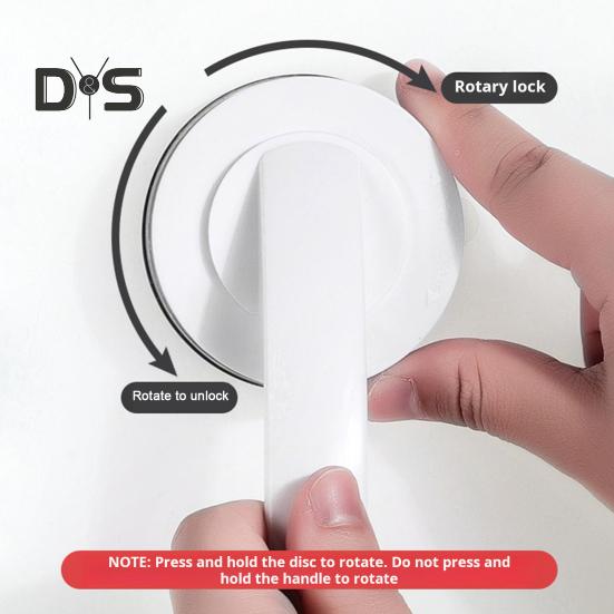Glass Door Handle 10kg Load-capacity Secure Grip Simple Installation Universal Suction Cup Bathroom Sliding Door Handle