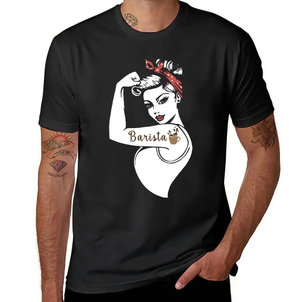 strong and sexy barista mom Relaxed Fit TShirt man t shirt quickdrying custom shirt men clothings