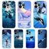 For iPhone 15 16 14 13 12 Mini 11 Pro Max XS X XR SE 7 8 Plus Silicone Clear Cover Orca Ocean Lovely Killer Whale Phone Case
