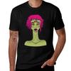 Alien With Pink Hair Tshirt Thanksgiving Casual Tee