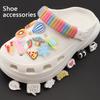 Set Nou de Accesorii Luminoase pentru Pantofi Sandale Tip Croc Decorare Pini Accesorii Pantofi DIY pentru Bărbați Femei Copii Litere Curcubeu Mâncare