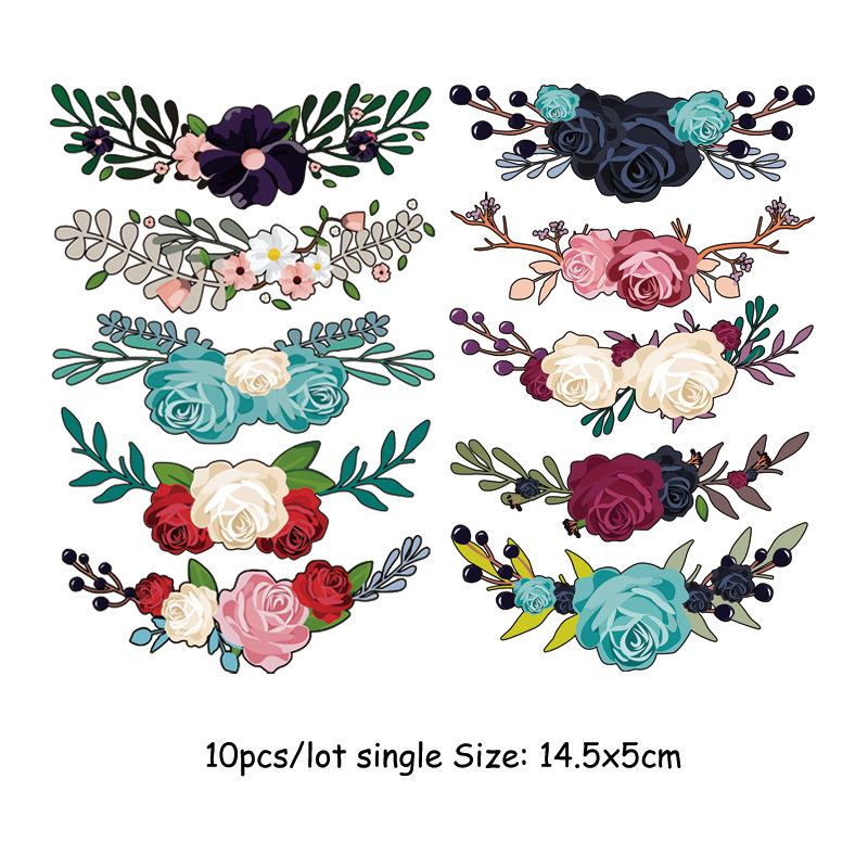 New Full-Page Flower & Butterfly Heat Transfer Sticker