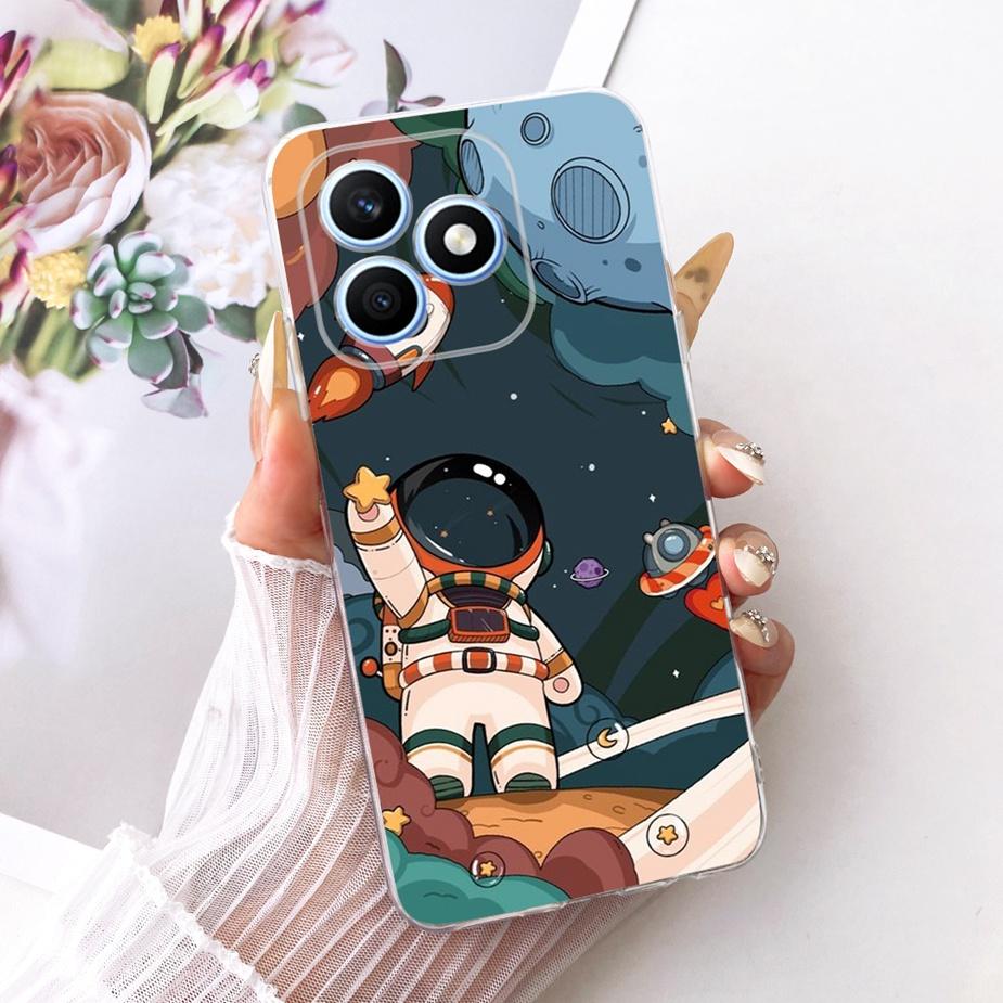 For Honor X8d 4G Case Beautiful Girl Peacock Painted Cover Soft Silicone Phone Case For Honor X8d X 8d HonorX8d 4G Fundas Bumper