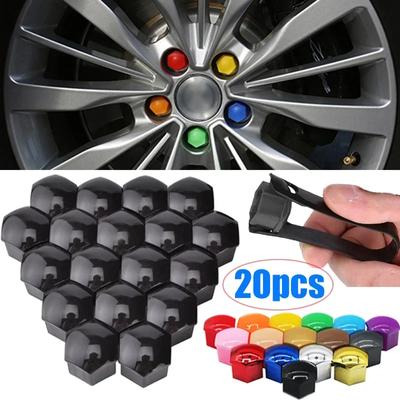 17mm/19mm/21mm 20Pcs Προστατευτικά καλύμματα καλύμματα παξιμαδιών τροχού αυτοκινήτου Καπάκια Βιδωτό κάλυμμα αυτόματης πλήμνης Μαύρο κάλυμμα με μπουλόνι ελαστικού αυτοκινήτου Διακοσμητικό καπάκι ελαστικού