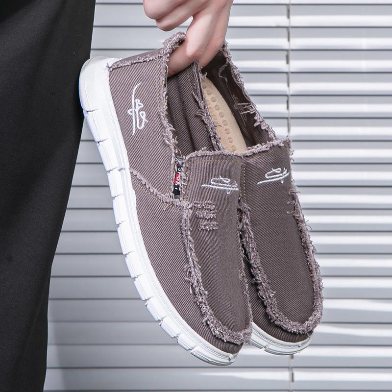 Herren gewaschene Stoffschuhe Herren Stoffschuhe Herren Bettlerschuhe rutschfeste und verschleißfeste Freizeitschuhe Segeltuchschuhe Herren Arbeitsschuhe