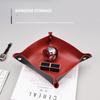Bedside Organizer Desk Storage Plate Leather Catchall for Change Jewelry Key Phone Watch,Size L
