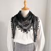 Women Lace Scarf For Church Tassel Triangle Scarf Sheer Floral Scarves Church Prayer Shawl Spanish Mantilla Lace Bufanda Mujer