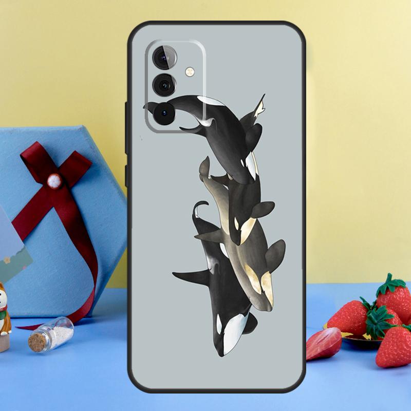 Orcas Killer Whales Case For Samsung Galaxy A14 A54 A34 A12 A22 A32 A52 S A51 A71 A13 A23 A33 A53 A15 A25 Cover