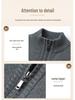 2025 Men's Autumn/Winter Plus Size Light Luxury Warm Down Knit Cardigan Sweater.