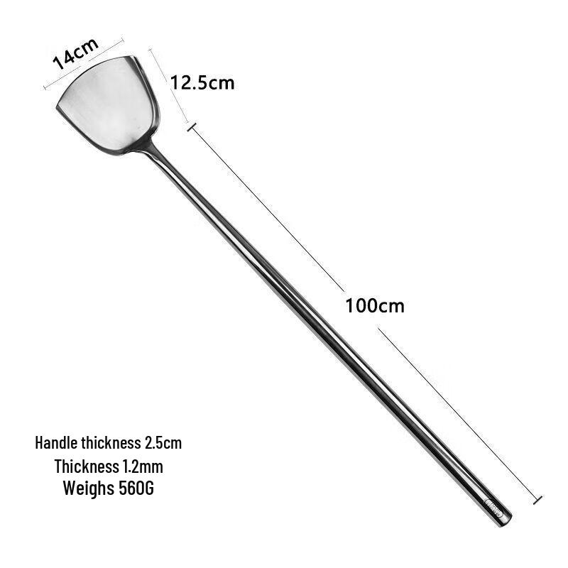 

Stainless Steel Long Handle Wok Spatula