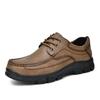 Leather shoes men's 2025 new men's casual leather shoes, genuine leather one-pedal outdoor non-slip thick-soled middle-aged and elderly father shoes