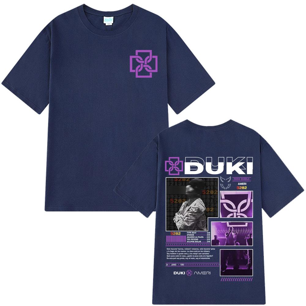 2025 Rapper Duki MIXTAPE Album T-shirt Men Women Fashion Hip Hop Vintage 100% Pure Cotton T-shirt O-Neck Leisure T-shirts Y2k