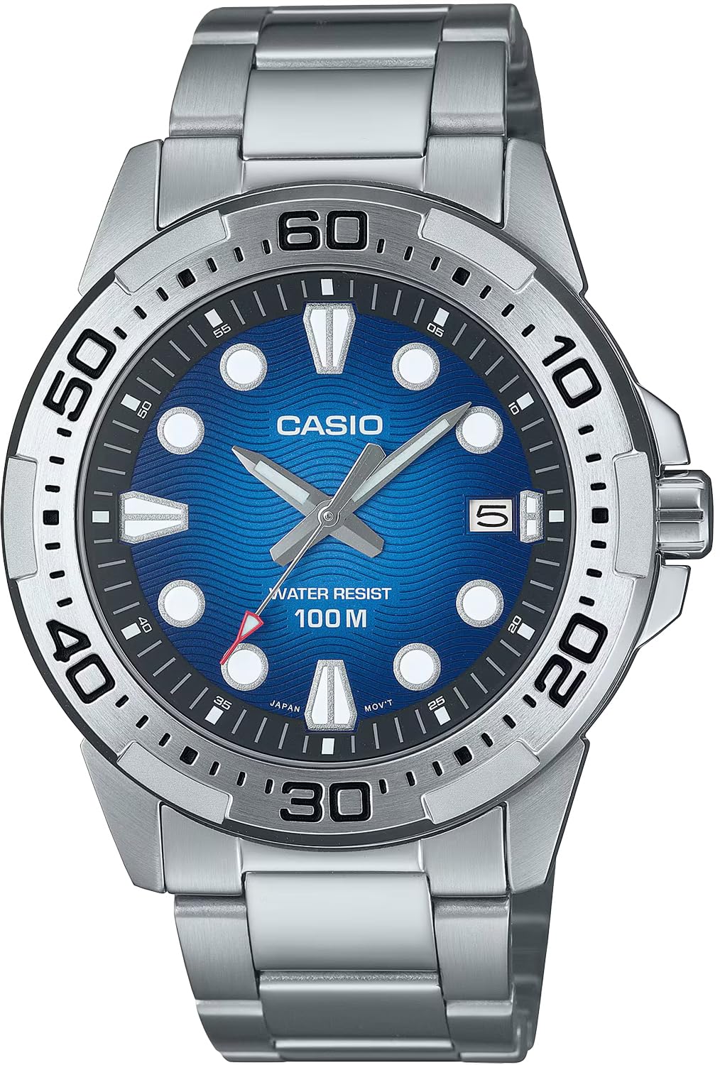 Casio Standard Analog Quartz Watch MTD-140D-2AV Metal Band Blue Men s