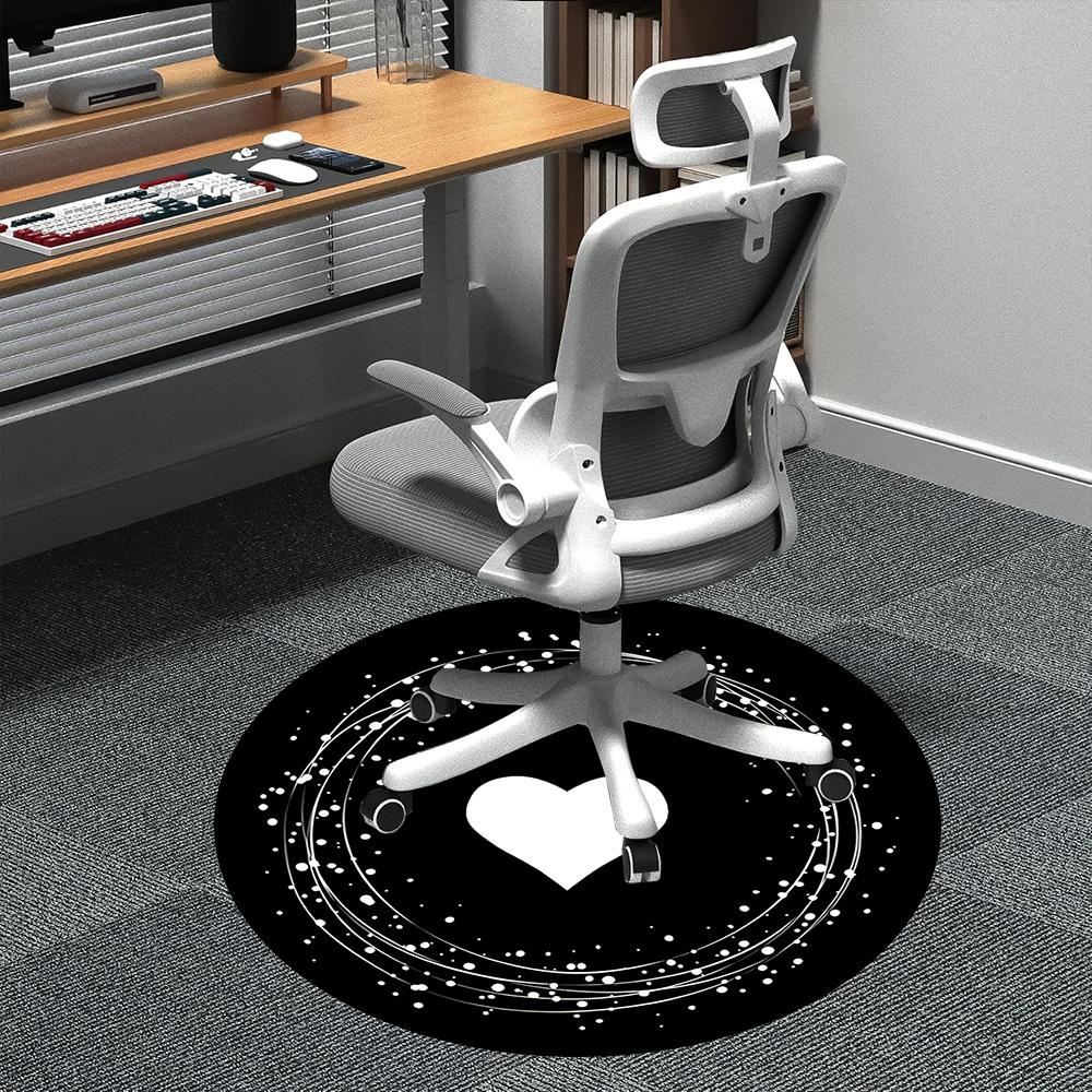 1PC Love Sparkle Office Round Area Rug,  Mat Suitable ForOffice, Under Office Chairs Bedroom Living Room Home Decor, Room Deco