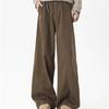 American trendy brand nfit curved split belt wide-leg pants men's and women's loose retro casual pants tide