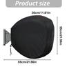 Patio Wall Hose Cover for Garden Storage, 210D Textile Shell Black Cover with Cord Edge and Inner Coating for Wall Mounted Hose Housing Use