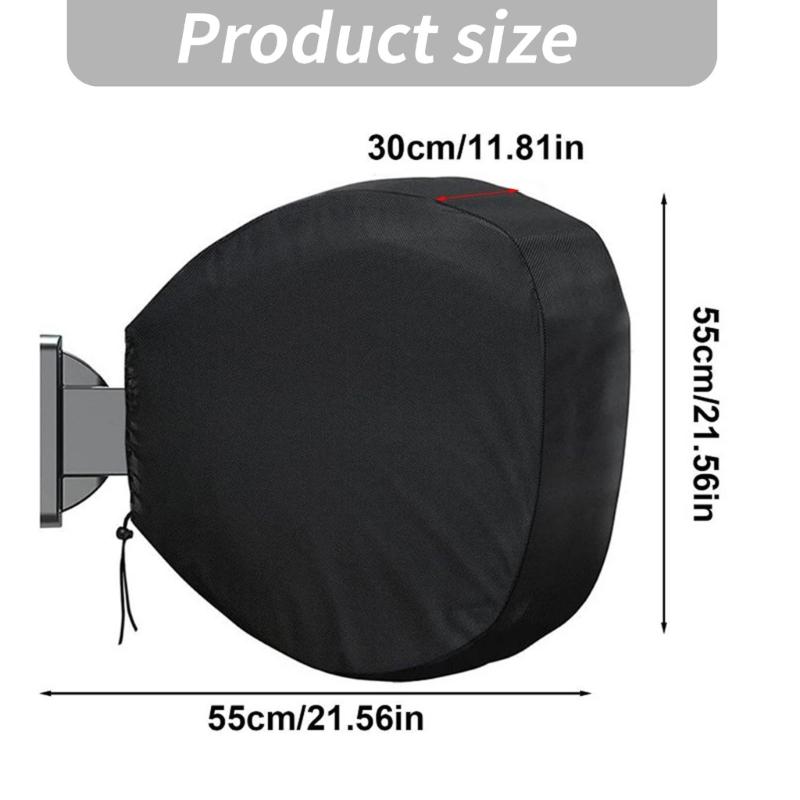 Patio Wall Hose Cover for Garden Storage, 210D Textile Shell Black Cover with Cord Edge and Inner Coating for Wall Mounted Hose Housing Use