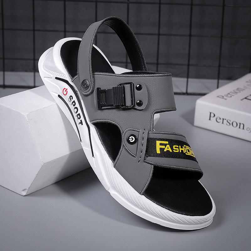 2025 summer outdoor sandals men's slippers beach shoes casual sandals dual-purpose indoor platform fashion men's slippers