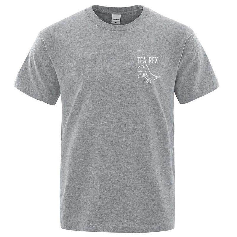 

Men s Funny Casual Dinosaur Design Printing Summer Cool O-neck for Men T-shirt Male Tees Hip Hop Men Tops XXXL сірий