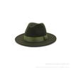 Autumn and Winter New Versatile Temperament Multi-colored Wool Felt Webbing Top Hat Jazz Top Travel Photo Versatile Hat Woman