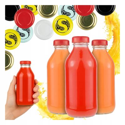 5X Bottles For Juice Little Juice Syrup Juices Preserves Homemade 330Ml + Lid Fi 33