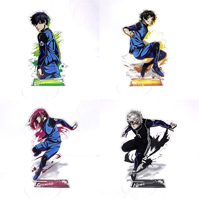 15cm Blue Lock Model Anime Peripheral Isagi Chigiri Bachira Nagi Karasu Acrylic Stand Figure Desk Ornament Collection Toy Gift