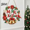 Santa Claus Wall Art Christmas Wooden Hanging Pendant Festive Ornaments with Hemp Rope for Tree Rustic Farmhouse Window Fireplace Decoration,