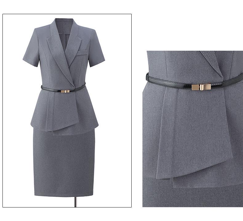 Women's High-End British Style Summer Suit Set - Professional Workwear for Sales Managers
