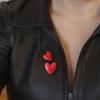Red Heart Shape Brooch Cute Heart Brooches Romantic Mini Accessories Wedding Party Jewelry Gift