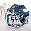 Winter Landscape,Snowy Scene Automatic Folding Umbrella Compact 8 rib Design,Unique Style,Suitable for Everyday Outdoor Use,Perfect Gi