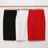 Style Latte Slim H Line Midi Skirt Spring Autumn Office Wear