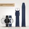 20mm New Metal Curved End Woven FKM Rubber Strap for IWC Portugal IW371609 1620 Series fluororubber watch Bracelet Watchband