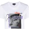 Emporio Armani Logo Print Round Neck Short Sleeve T-Shirt Women Tops White 6L2T7L-2J95Z-0100