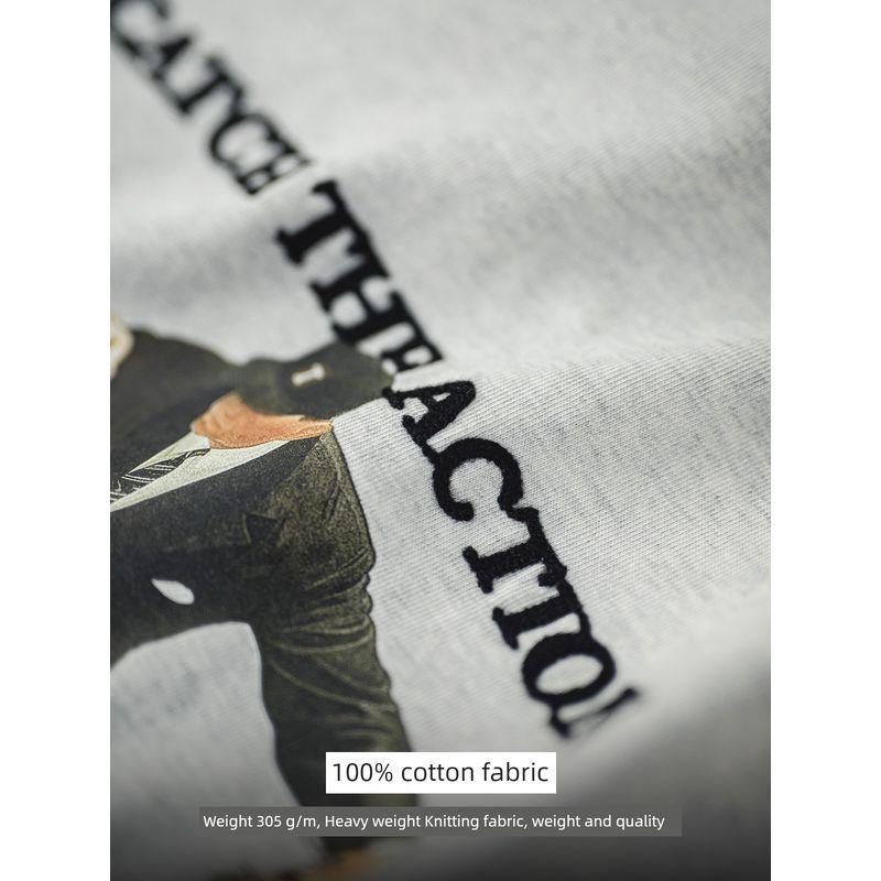 Madden Parka American Retro Baseball Print Sweatshirt Heavy Weight Letters Embroider Loose Casual Top Boys Autumn