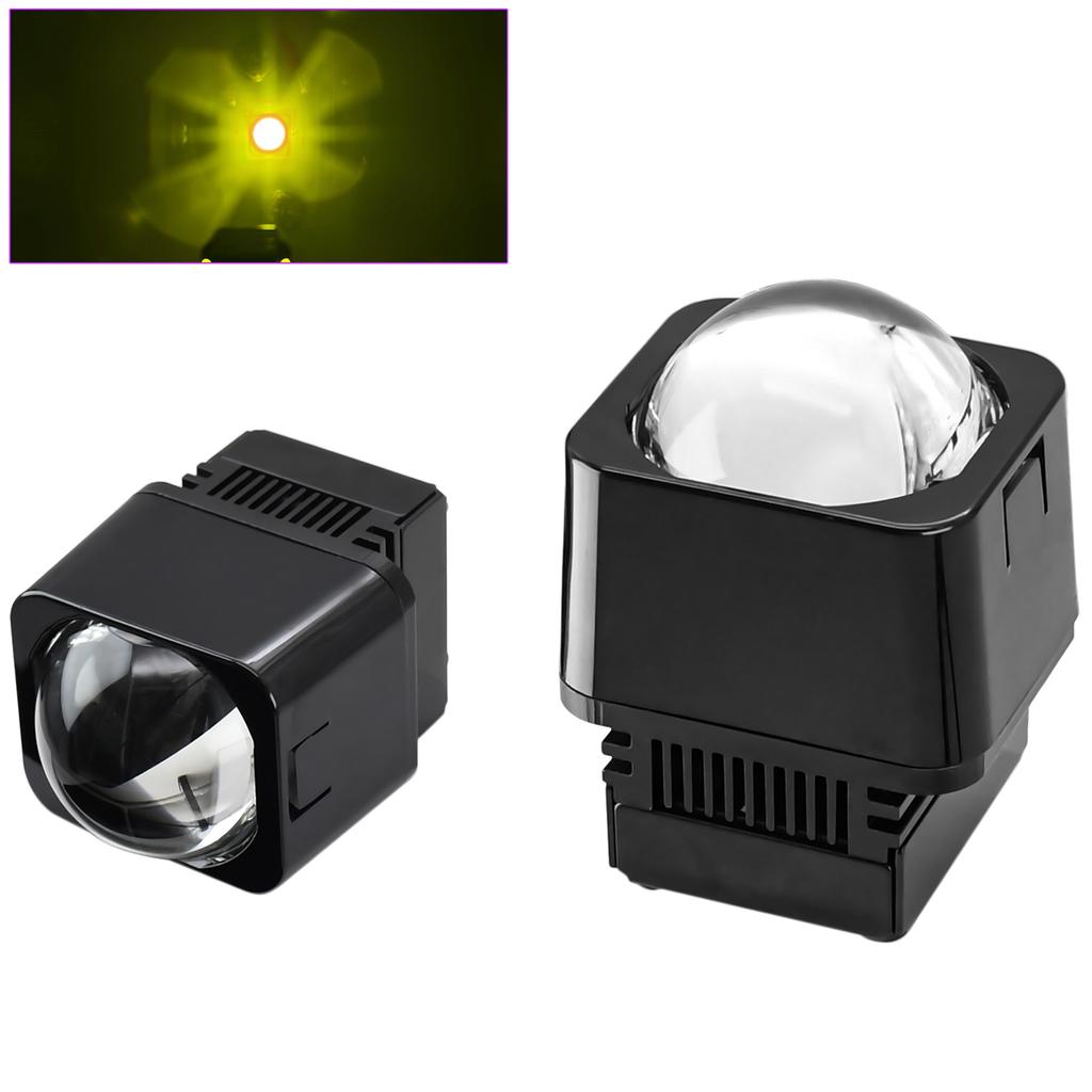 2pcs 1.5inch Mini LED Projector Lens Car Headlights Motorcycle Driving Lights Spot Beam Round