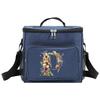 Shoulder Lunch Bag Insulated Bags Waterproof Cooler Box Thermal Organizer Handbag for Men and Women Floral Letter Pattern