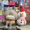 Cute Cartoon Plush  Ball Snowman Keychain Kawaii Plush Stuffed Doll Christmas Pendant Backpack Handbag Decoration Pendant