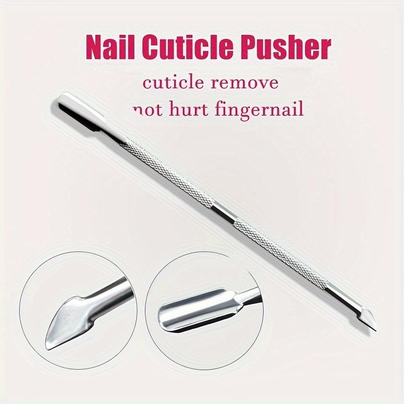 Ergonomic stainless steel keratin pusher - a professional nail tool that is easy to remove keratin